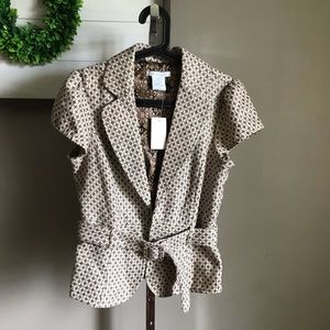 Charlotte Ruse large short sleeve blazer with belt